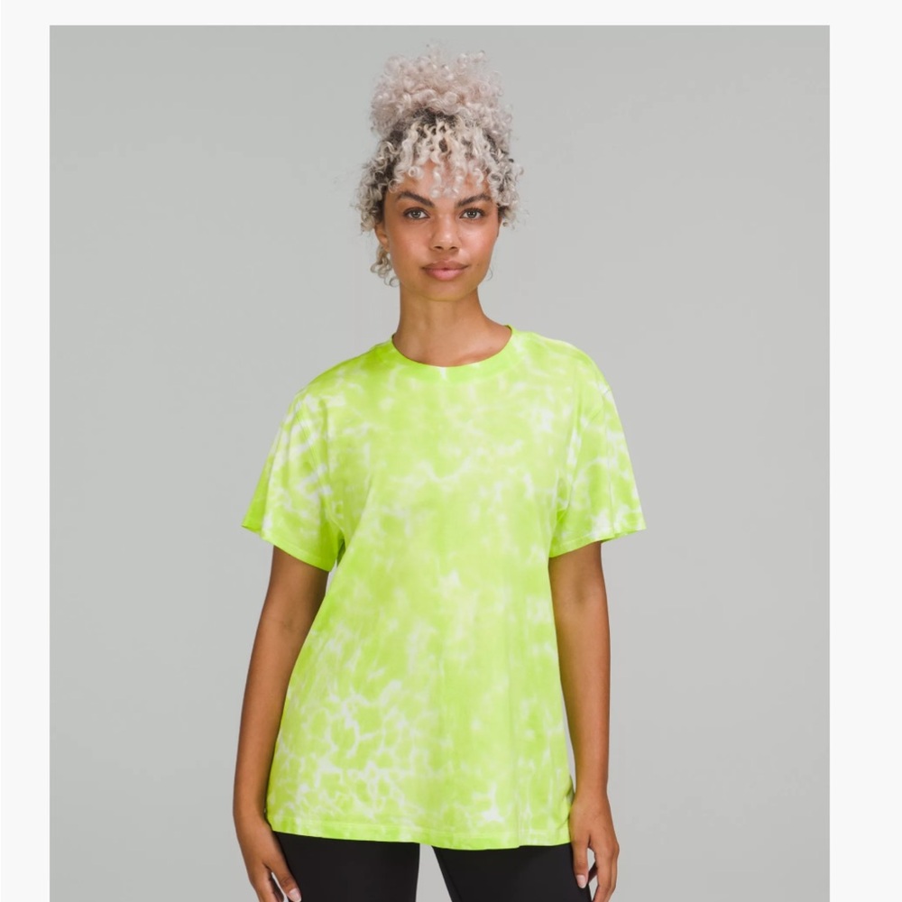 lululemon athletica Lime Tie-Dye Short Sleeve Tee